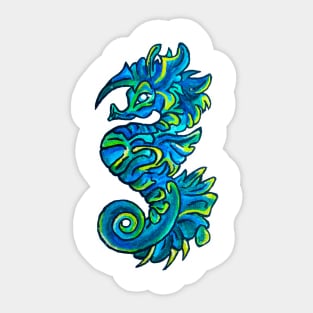 Tribal Seahorse Art Sticker